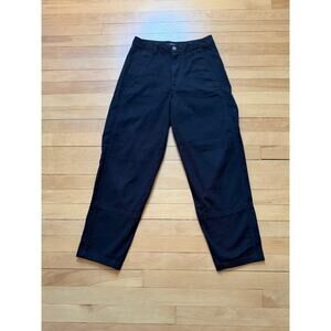 Quince Stretch Cotton Twill Barrel Pants Black Size 0 EUC